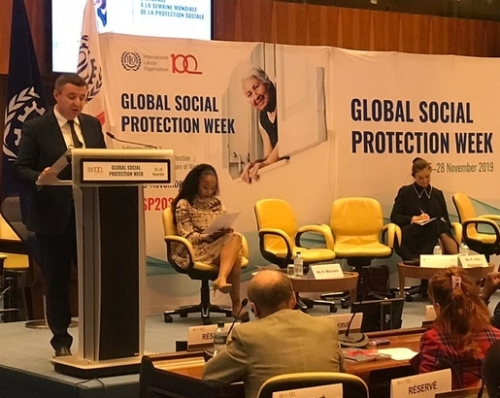 Андрей Пудов выступил на Всемирной неделе социальной защиты в Женеве